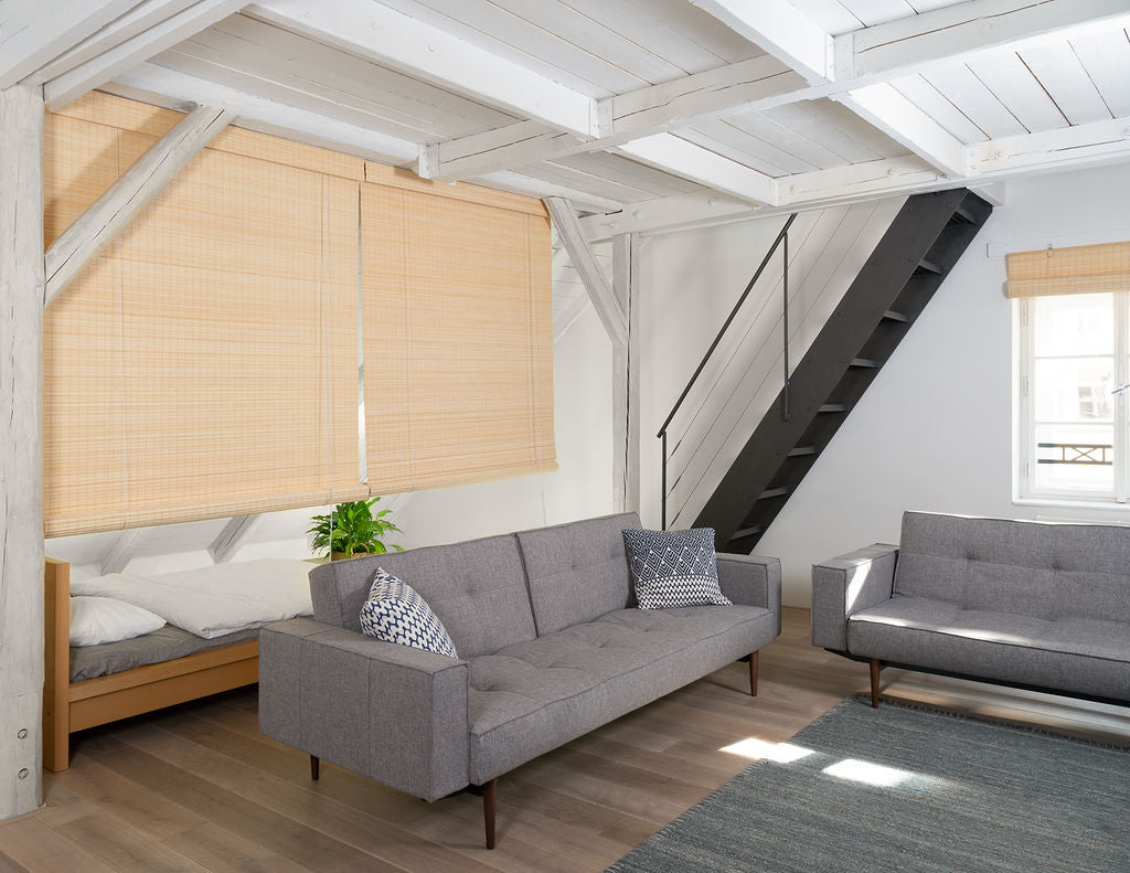 Bamboo Blackout Blind with Hidden Mechanism - Natural