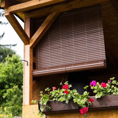 Wooden Pergola Blind - Milk Chocolate