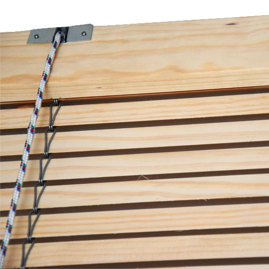 Exterior Window Blind - Natural wood