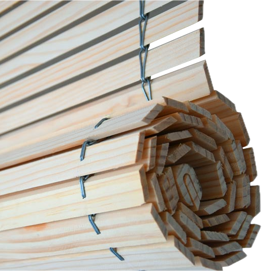 Exterior Window Blind - Natural wood