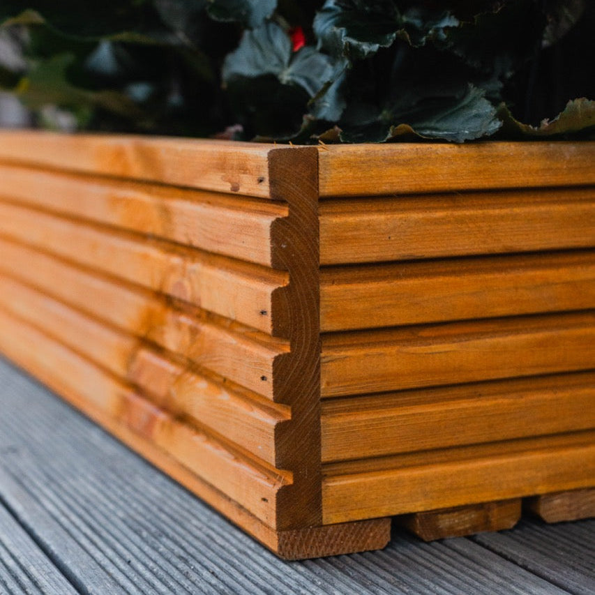 Wooden planter box with plastic insert - 64cm x 24cm