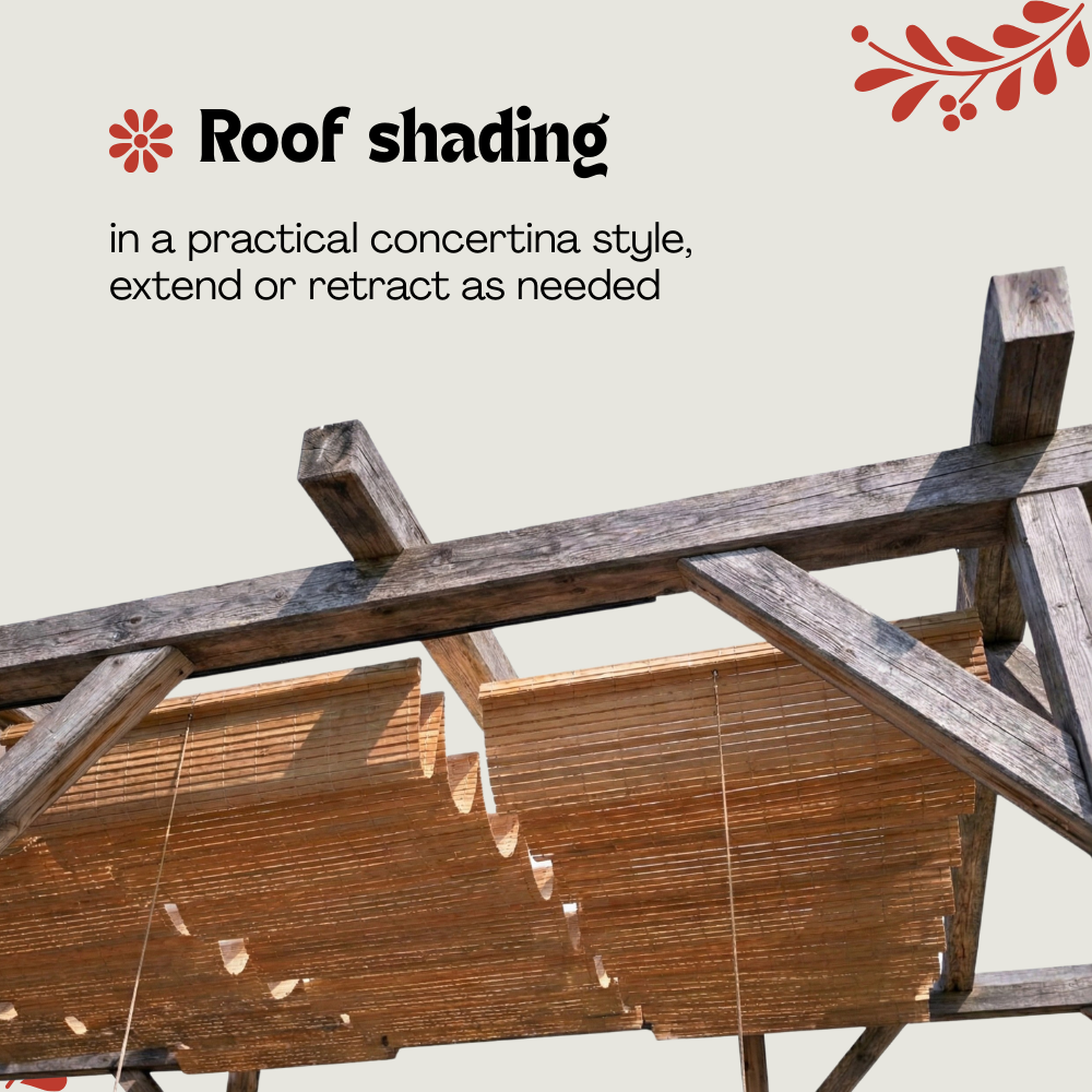 Outdoor Pergola Canopy - Natural Bamboo
