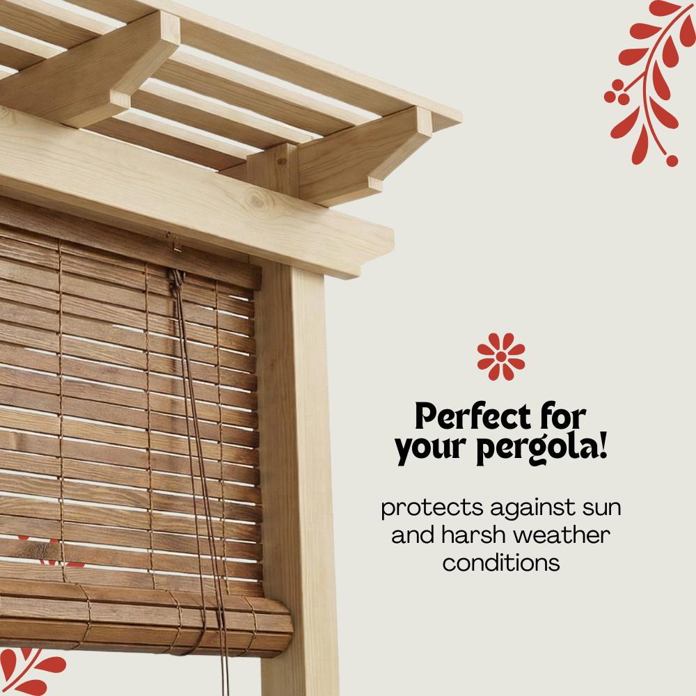 Wooden Pergola Blind - Milk Chocolate