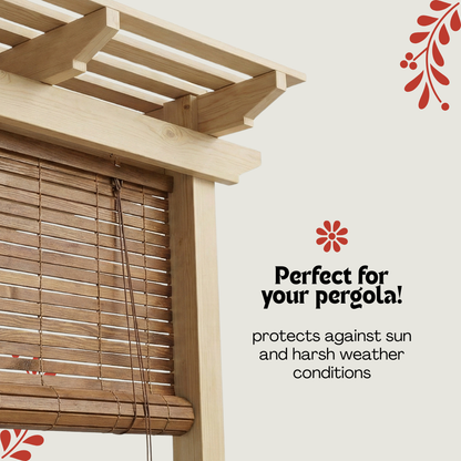 Wooden Pergola Blind - Milk Chocolate