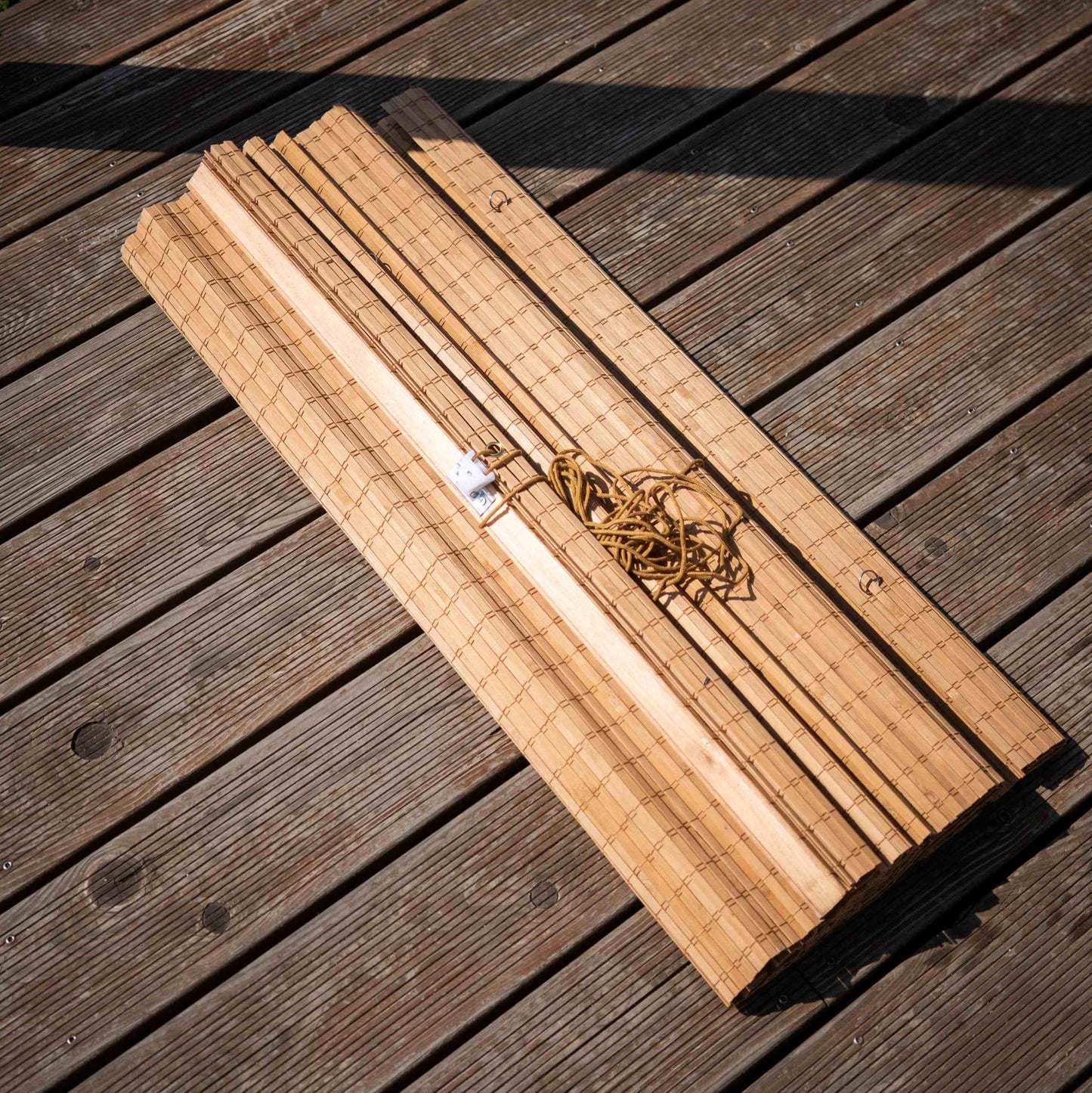 Outdoor Pergola Canopy - Light Brown Bamboo