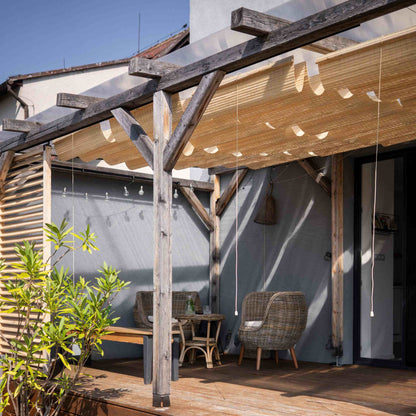 Outdoor Pergola Canopy - Natural Bamboo