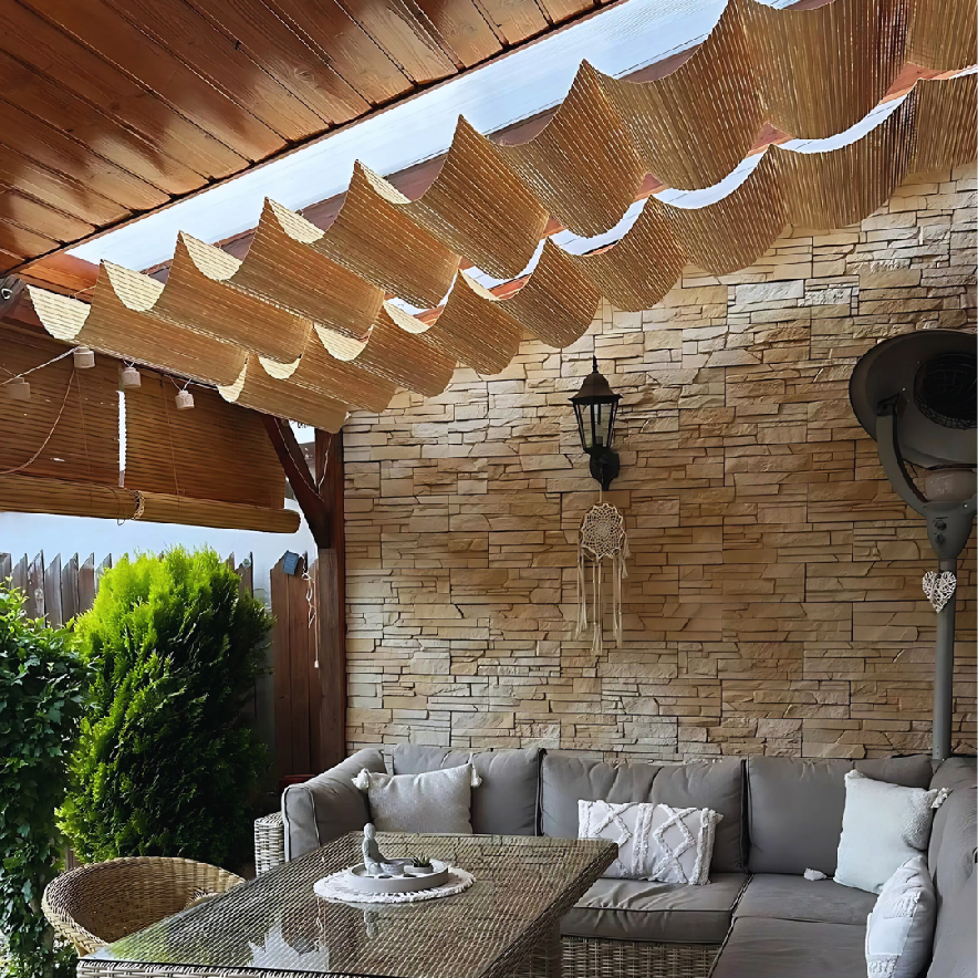 Outdoor Pergola Canopy - Natural Bamboo