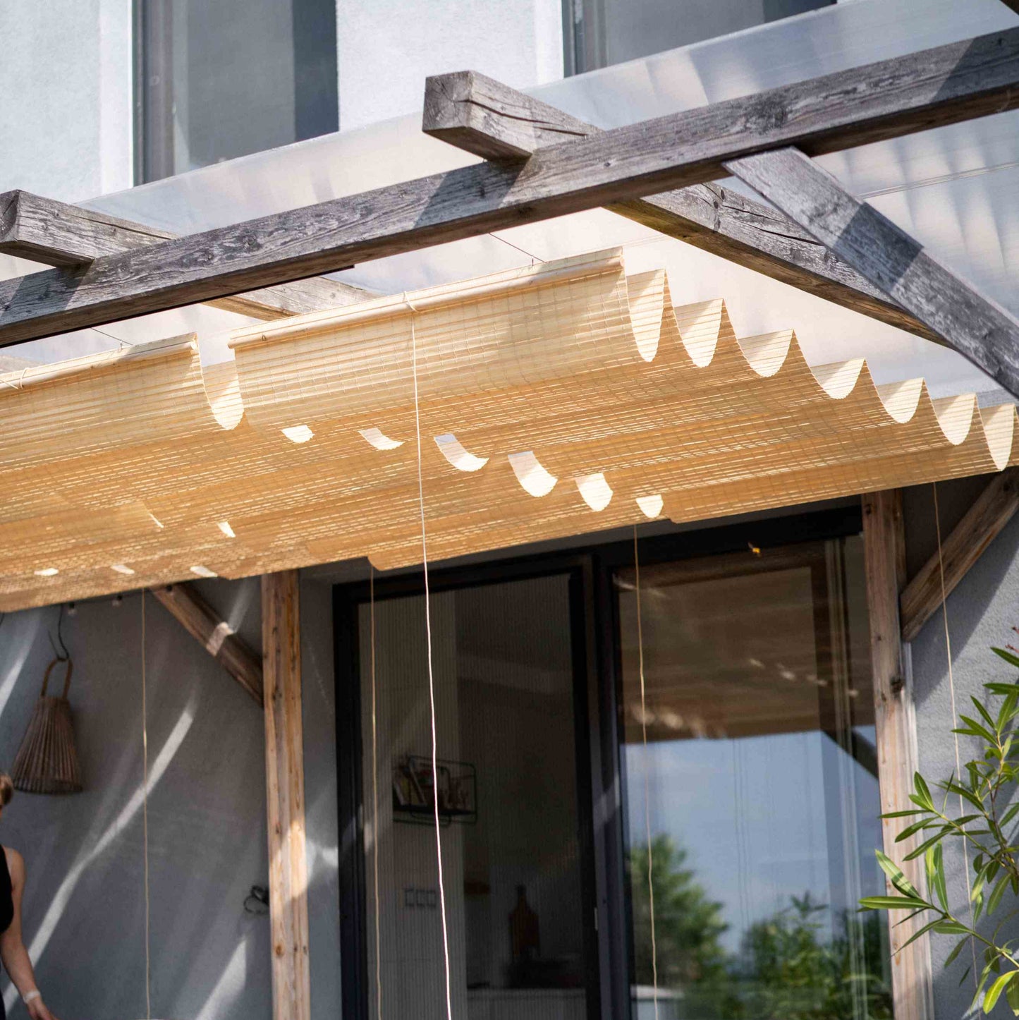 Outdoor Pergola Canopy - Natural Bamboo