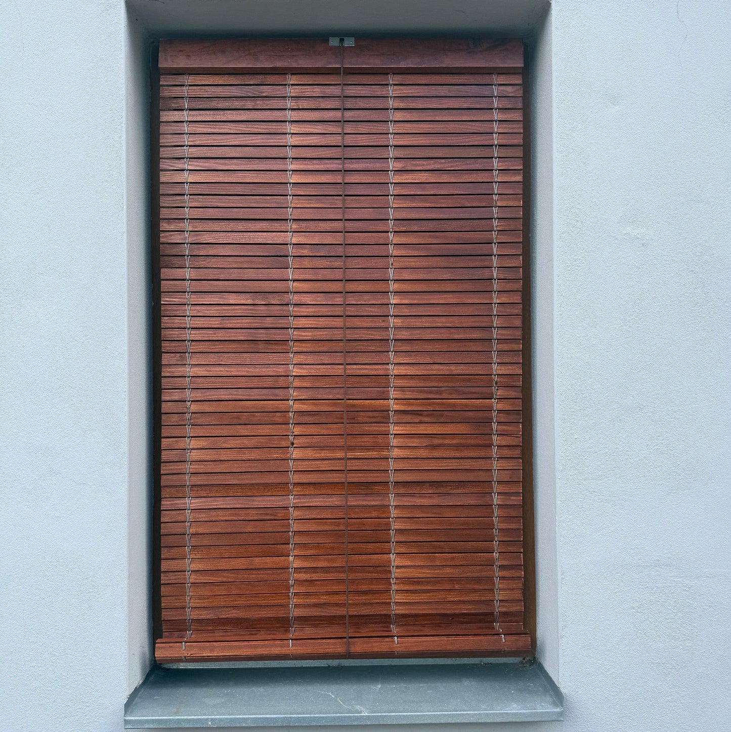 Exterior Window Blind - Cherry wood