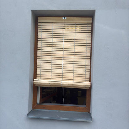 Exterior Window Blind - Natural wood