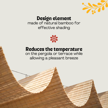 Outdoor Pergola Canopy - Natural Bamboo
