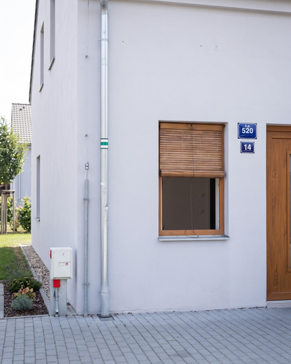 Exterior Window Blind - Brown wood