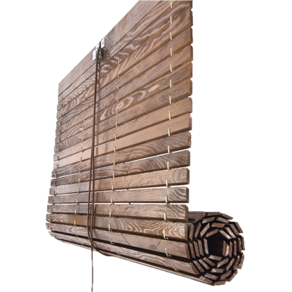Exterior Window Blind - Brown wood
