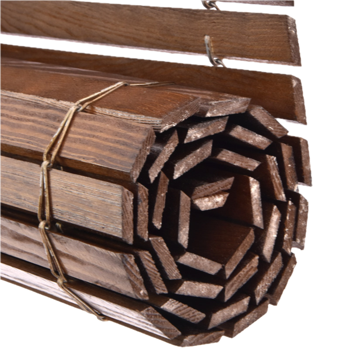 Exterior Window Blind - Brown wood