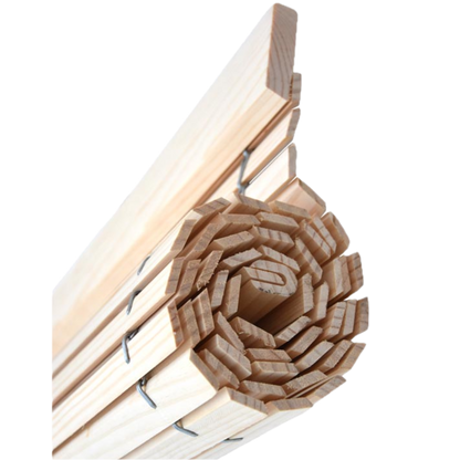 Exterior Window Blind - Natural wood