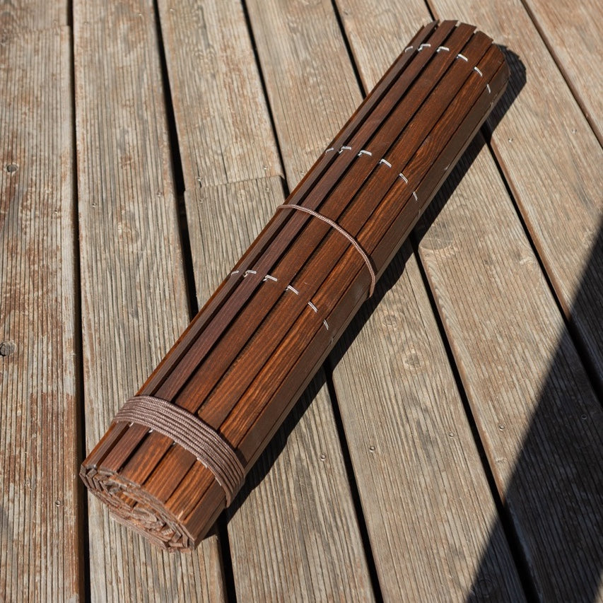 Wooden Pergola Blind - Brown