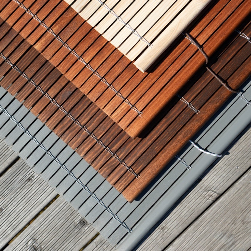 Wooden Pergola Blind - Natural