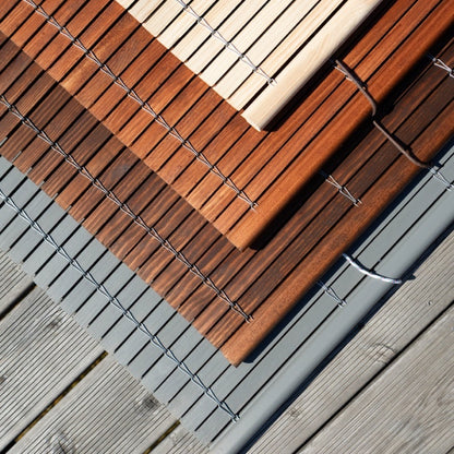Wooden Pergola Blind - Natural