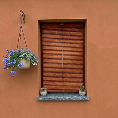 Exterior Window Blind - Cherry wood